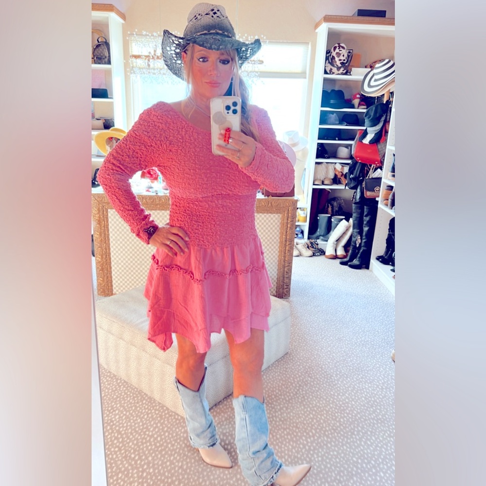 FREE PEOPLE Pretty in Pink Dress!
